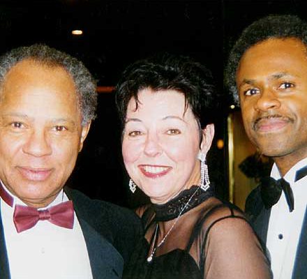 Judy Rafat mit Phil Morrison & Keith Williams, Ritz Carlton, Schanghai 2000